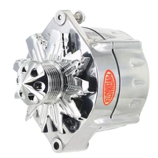 Powermaster Alternator 67297-313; Smooth Look 150 Amp Polished GM 12SI for Chevy