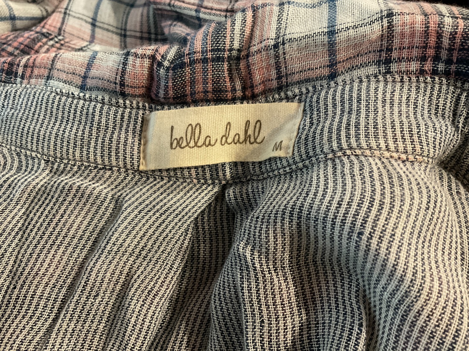 Bella Dahl Split Back Button Down Plaid Shirt wit… - image 9