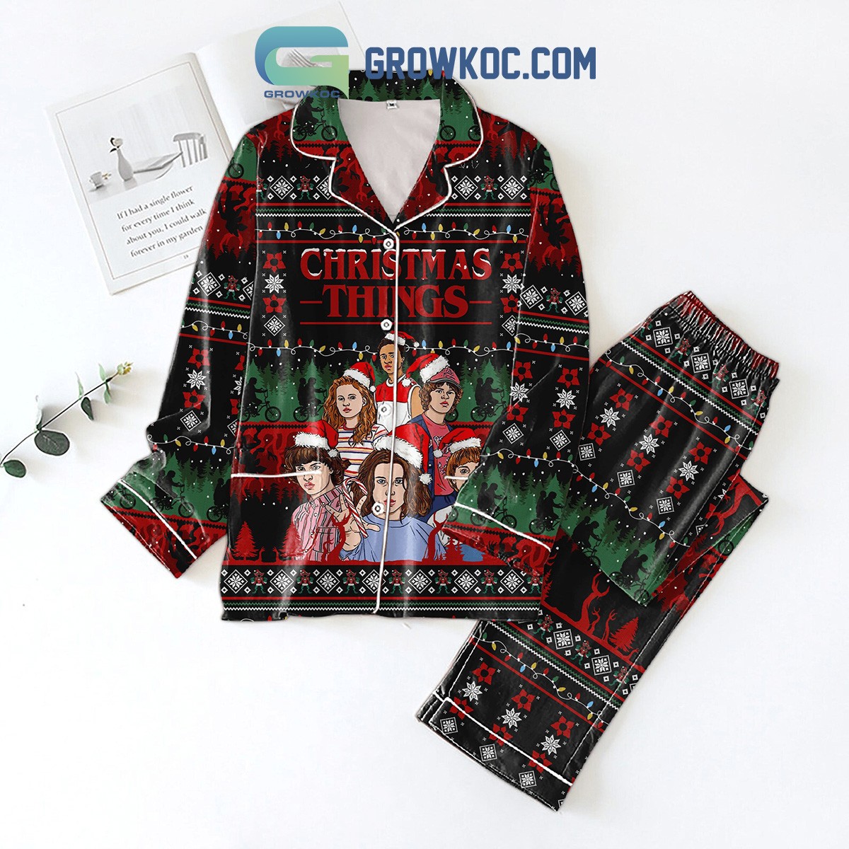 Stranger Things Holiday Pajama Set for Christmas