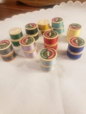 20 VintageCoats & Clark Silk Thread Buttonhole Twist  Spools Lot Variety NEW #B