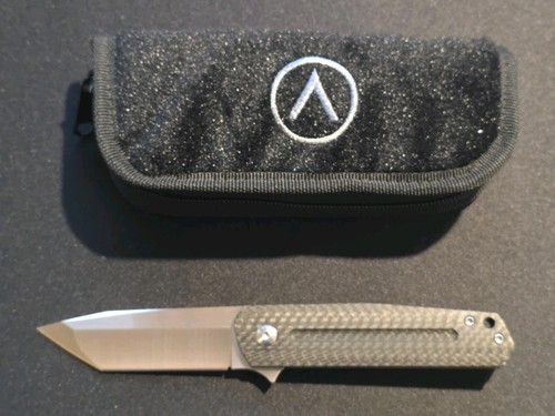 Alliance Designs Laconico EZE 1.0 Flipper Knife | Carbon Fiber + Satin | 3.5"