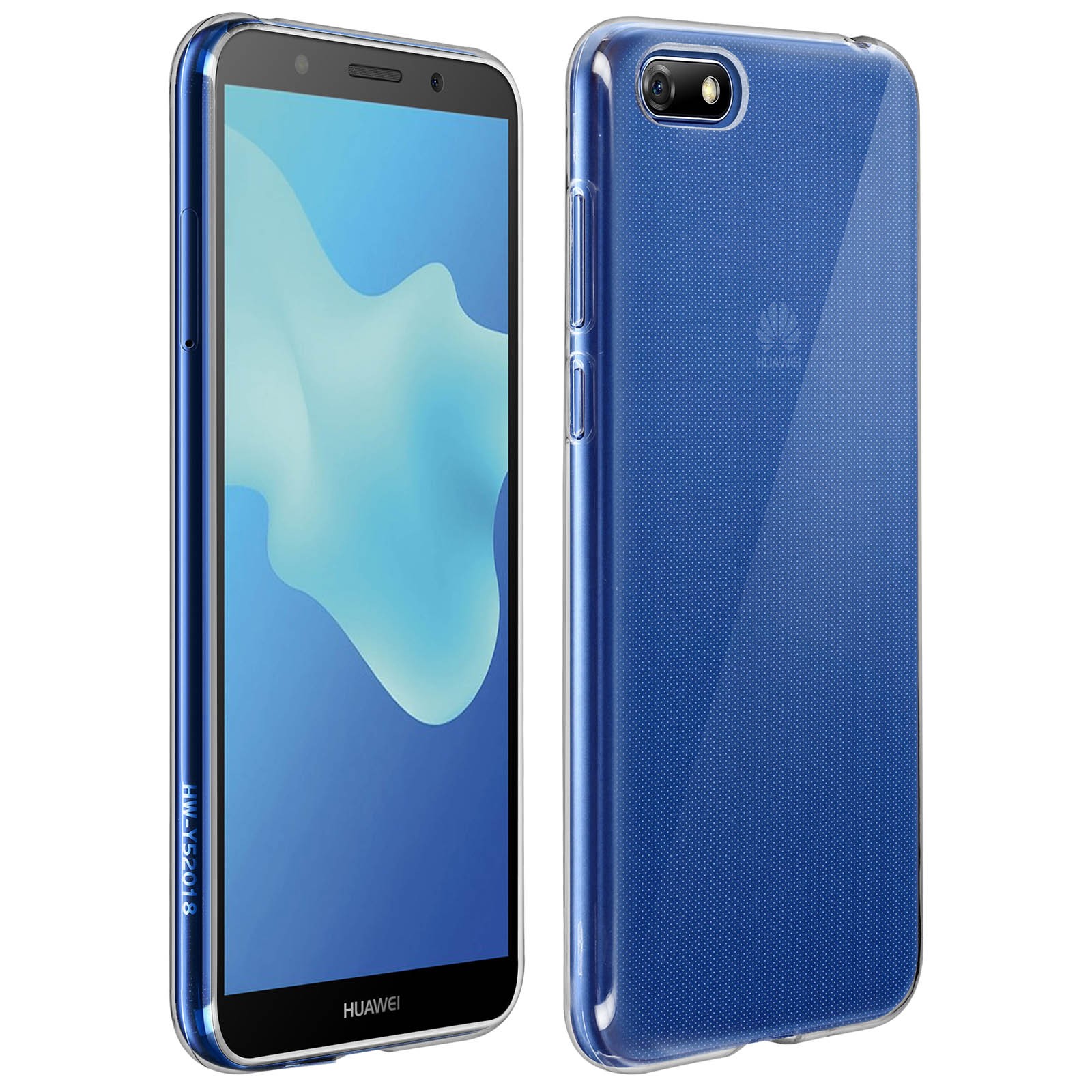 Coque Huawei Y5 2018 silicone gel transparent et rétro souple