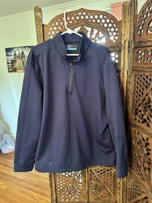 PGA Tour Golf Shirt Long Sleeve 1/4 Zip Navy Blue Men s XL Performance Shirt