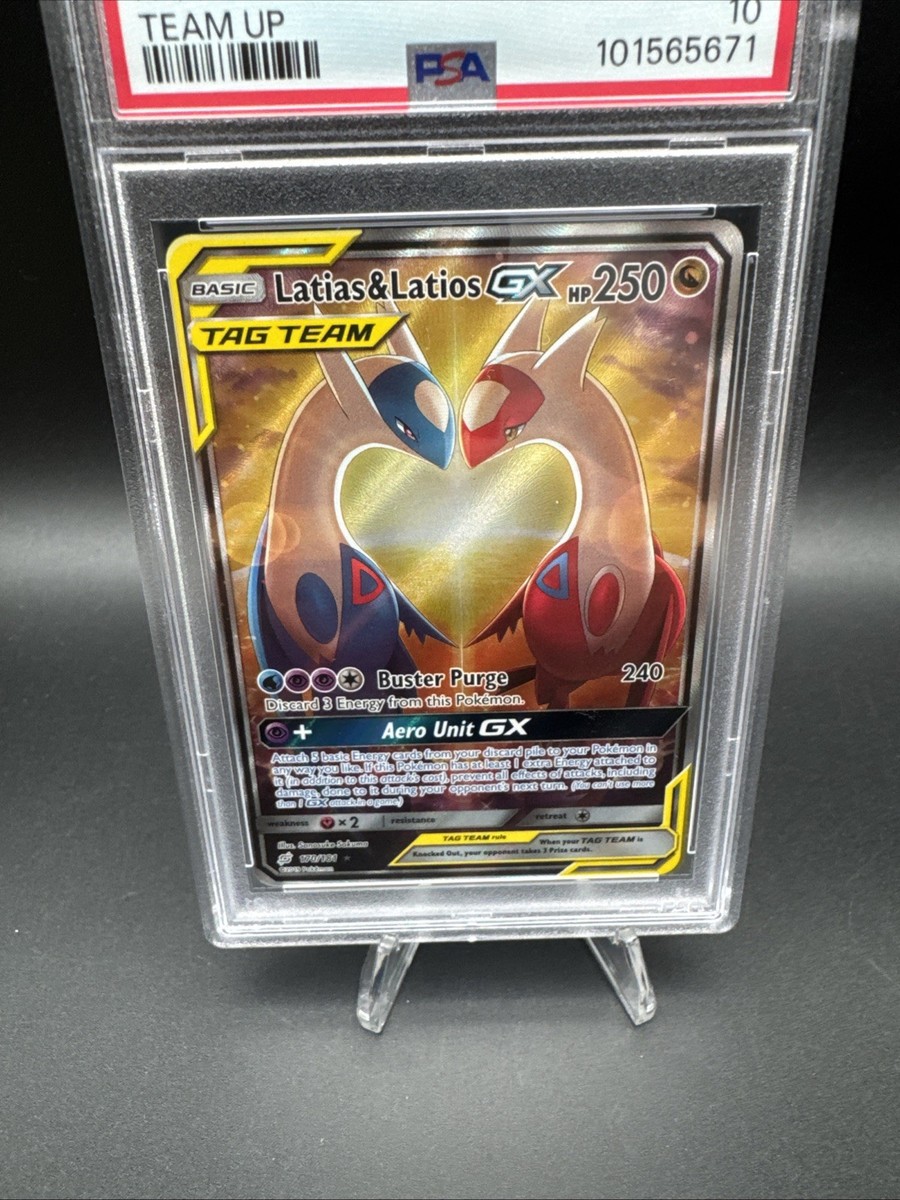 Pokemon 2019 Latias & Latios GX 170/181 Alt Art Team Up GEM MINT