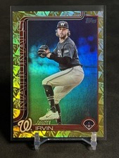 2025 Topps Series 1 #197 Jake Irvin Spring Training Gold Foilboard /50 Nationals