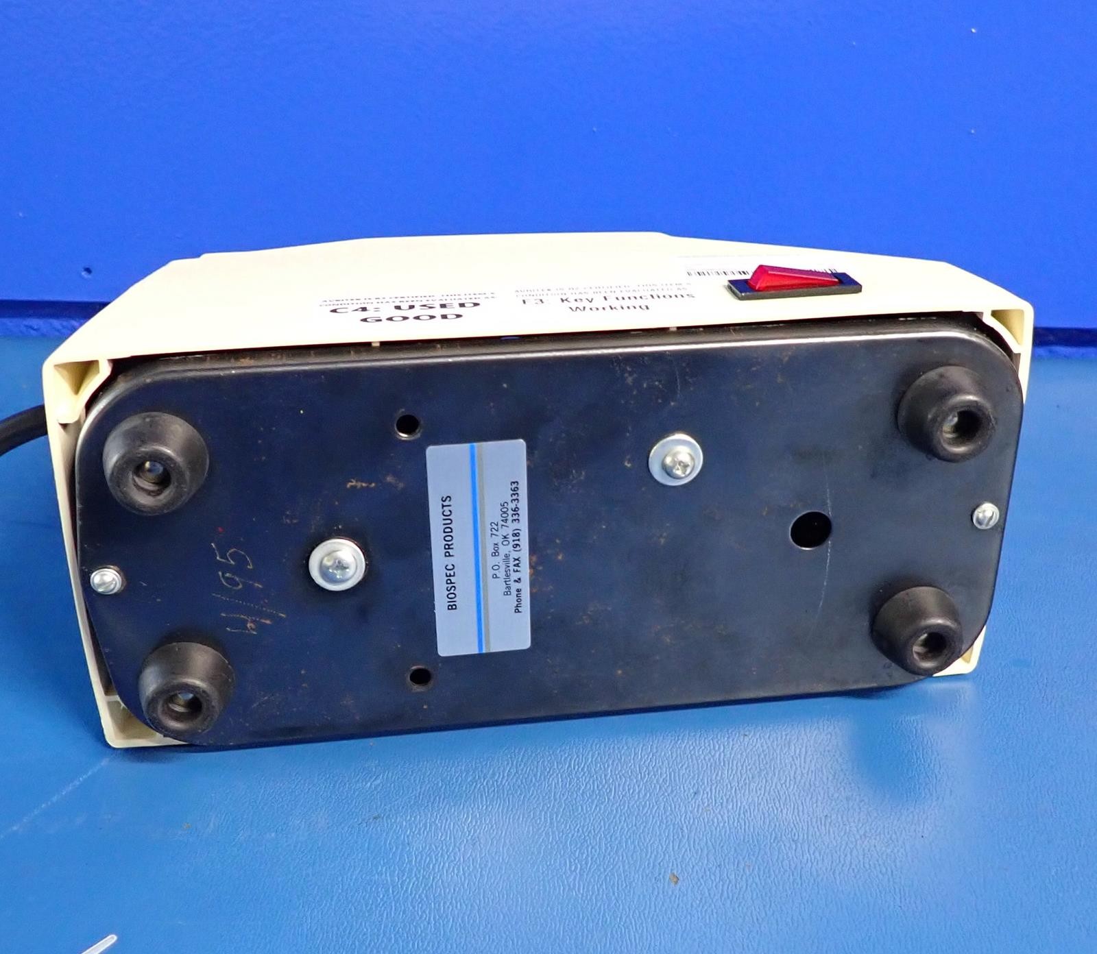 BIOSPEC PRODUCTS MINI-BEADBEATER Cell Disrupter & Homogenizer w/ AC Power Cord