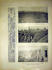 Original Old Vintage Print Craonne Sier Wart Trench Troops French 1917 20th