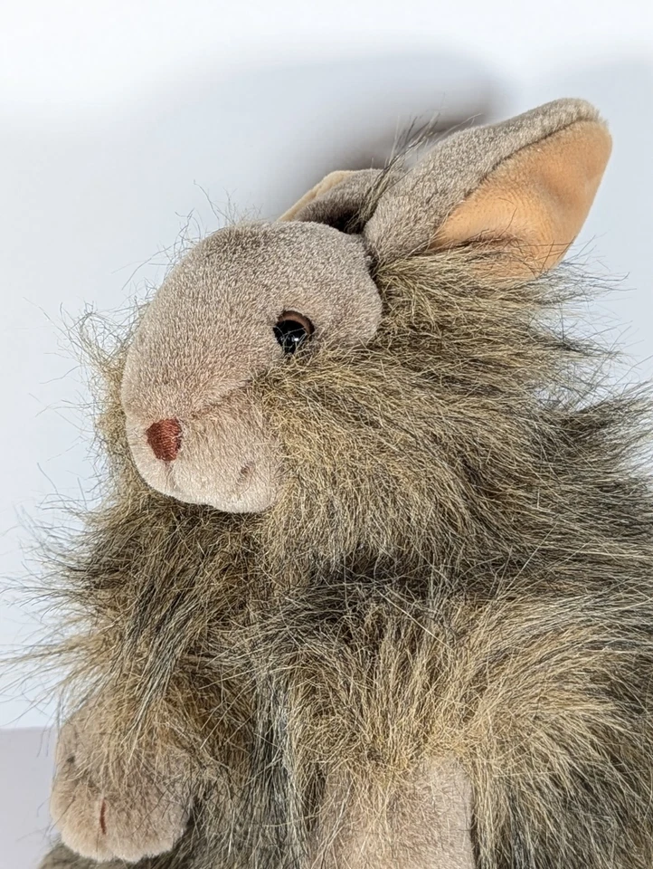 Realistic Long Hair Bunny Rabbit Floppy Feet Brown Plush Stuffed Manhattan Toys - Image 4 of 4