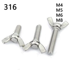 316 Stainless Steel Wing Thumb Screws Bolts M4 M5 M6 M8