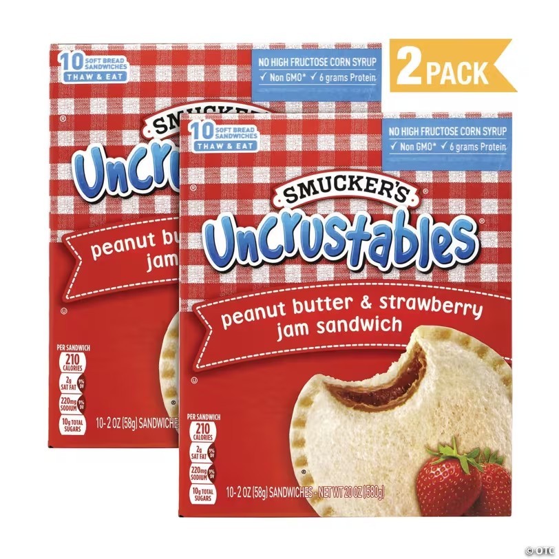 Smucker’s Uncrustables PB & Strawberry, 2 oz Sandwiches – 10 Count, 2 Pack