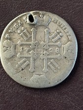 Russia Rouble Silver Coin 1728 Peter II Rare.Holed