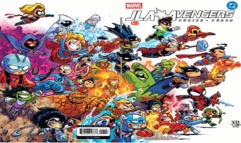 (2026) Marvel/DC JLA AVENGERS Facsimile #3 1:25 Skottie Young VARIANT COVER 7/22