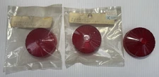 Vintage NOS #100 REFLECTOLITE Red Reflector Lens LOT of 3 Circular NEW VTG
