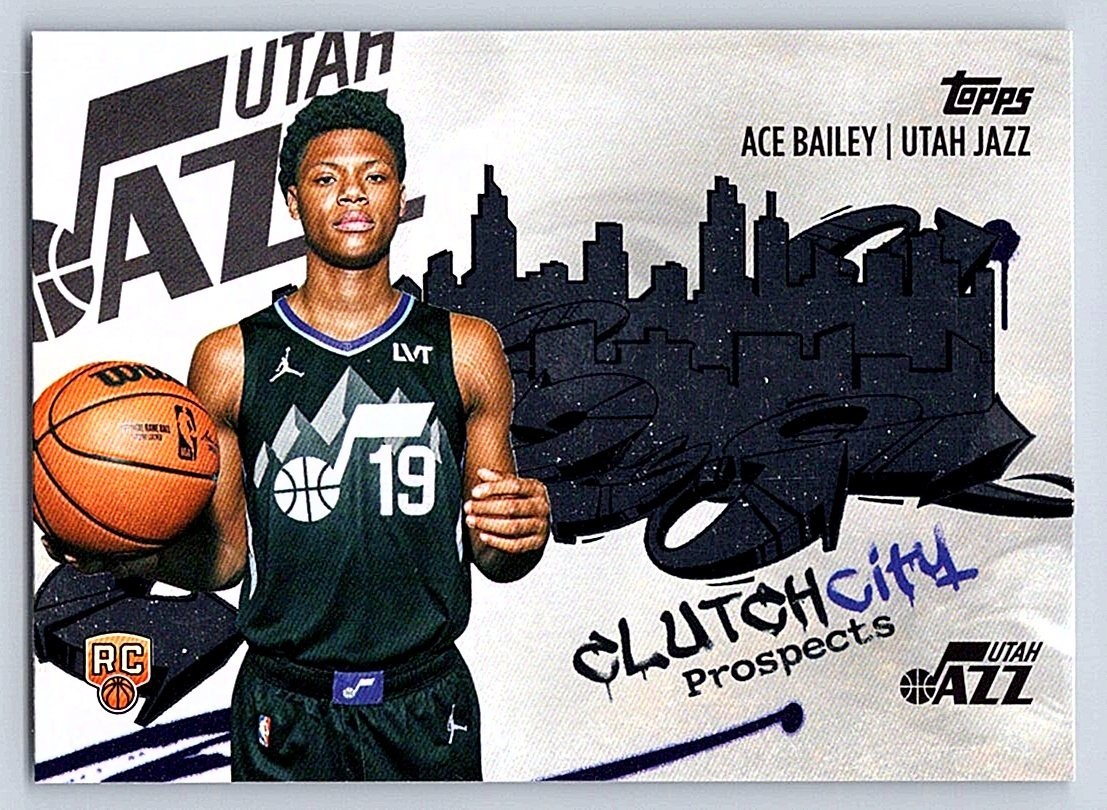 ACE BAILEY  JAZZ   RC  2025-26 TOPPS CLUTCH PROSPECTS INSERT #CC-5