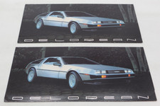 DELOREAN 1981 Automotive Sales Brochure vintage car advertising lot of 2 pieces
