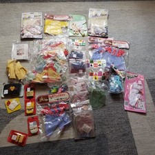 Huge Lot Vintage Doll  Teddy Bear Clothes Outfits Accessories 30 Pieces NOS