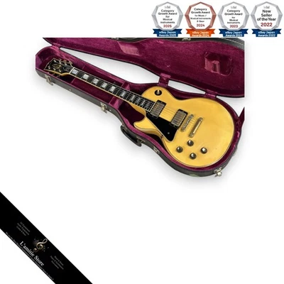 Guitare électrique Gibson 1974 Les Paul Custom main gauche blanche 4,52 kg - Photo 1/4