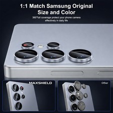 MAXSHIELD For Samsung Galaxy S24 S26 S25 Plus Ultra Metal Camera Lens Protector — image 5
