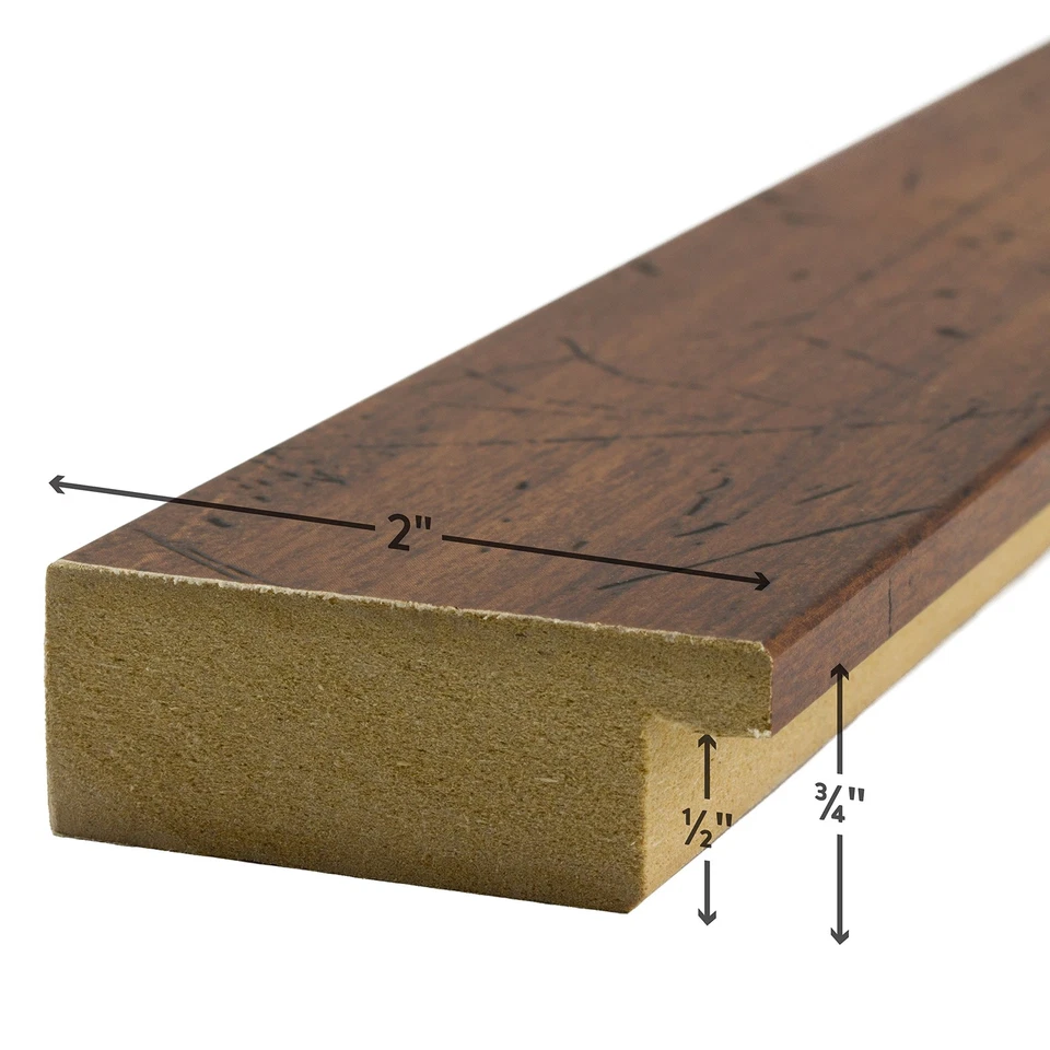 Marco de decoración de pared rústico Craig FM74DW 18 por 24 pulgadas, grano liso fino... Foto 2 de 4