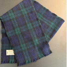 Highland Home Industries Black Watch Plaid Lambswool Scarf Made in Scotland