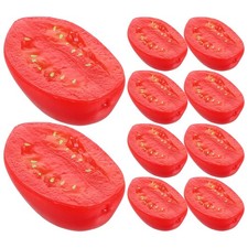 10 PCS Fake Food Artificial Tomato Simulation Cherry Tomatoes Slices Models