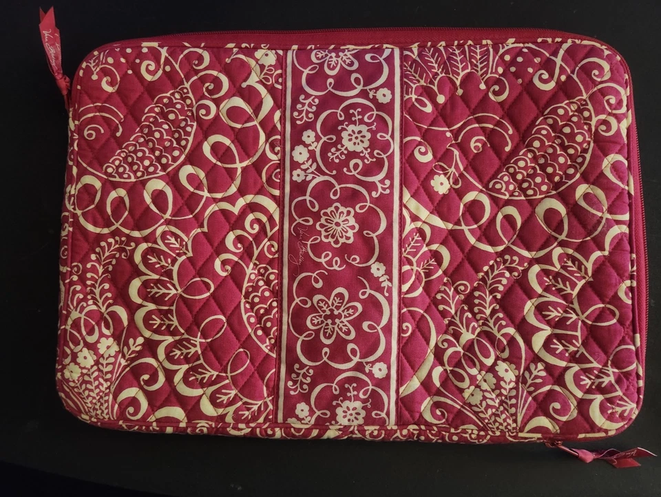 Estojo/bolsa tablet para laptop Vera Bradley - Twirly Birds rosa floral 17"x11 1/2"x1"  - Imagem 2 de 4