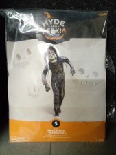 boys NEW HALLOWEEN COSTUME SKELETON WARRIOR JUMPSUIT size small 4 to 7 1 pc