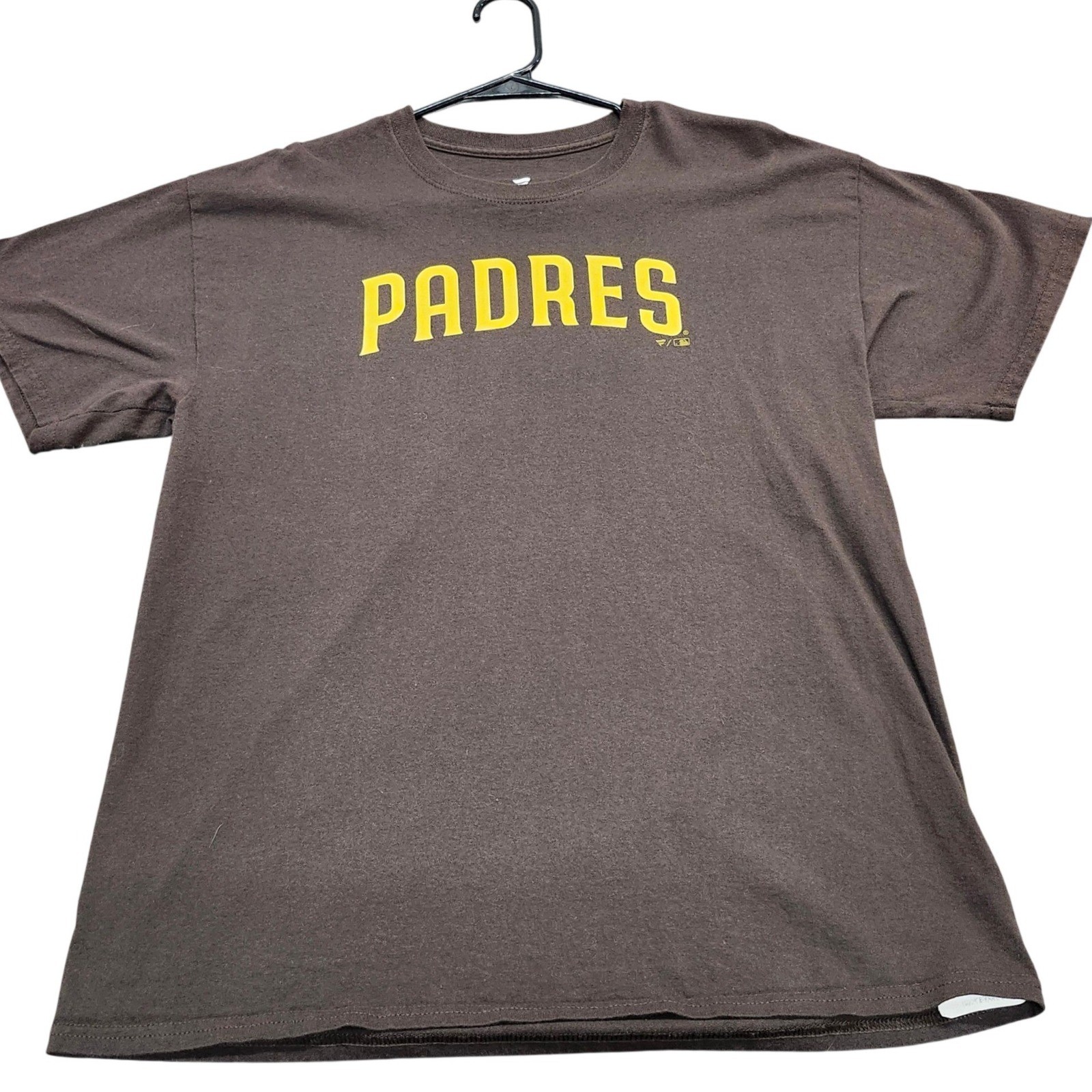 Fanatics San Diego Padres MLB Mens Lg Brown Yellow Graphic T-Shirt Short Sleeve