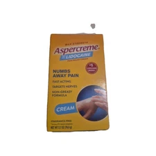 Aspercream Pain Relieving Cream 2.7 Oz. Non Greasy Formula Exp 04/2026 READ 
