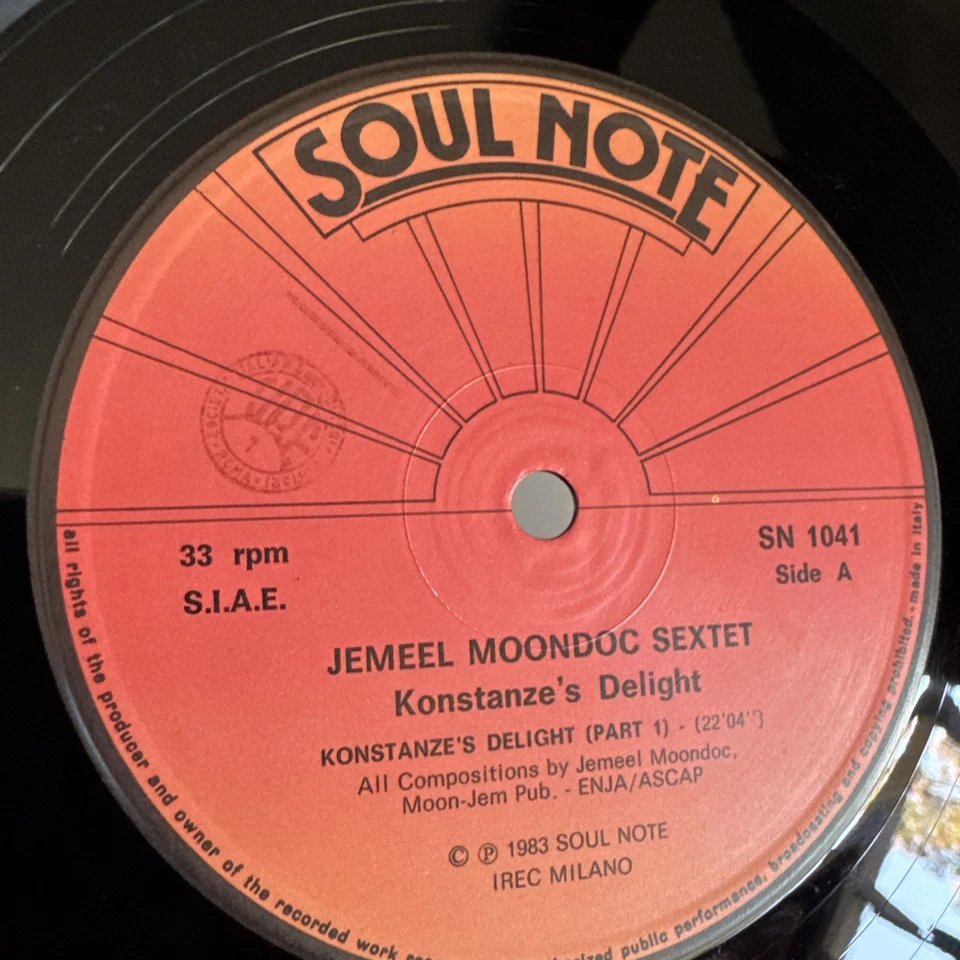 Jemeel Moondoc Sextet - Konstanze's Delight (LP, Album) NM-19364 — 第 3/4 张图片