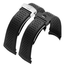 Natural Rubber Strap for TAG Heuer Grand Carrera 22mm 24mm Sport Watch Band