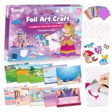Fun Foil Art Craft Supplies Kits Arts and Crafts for Kids Ages 4-8, Princess