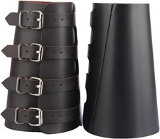 Leather Bracers for Men Medieval Bracers Buckles Leather Arm Guards Cuff Leather