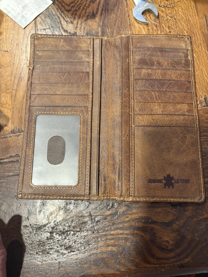 Justin Botas Cuero y Piel Calibre 12 Cartera Vaquero Ranchero Foto 2 de 4