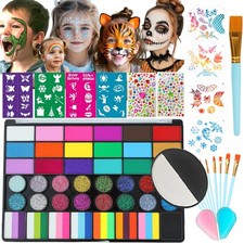 LOVLOV Face Painting Kit 42 Colors Non-Toxic Water Activated Face Paint Palette