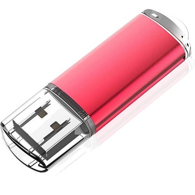 Hochwertiger 64GB USB 2.0 Speicherstick mit Robuster Kunstharzschale in Rot