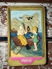 coca cola Grandpa  Nice At Sea collectibles Mini Fridge Picture VGT 1995 Logo