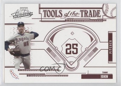 2005 Playoff Absolute Memorabilia Tools of the Trade Red 68/250 Tommy John a5h