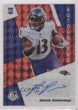 2020 Panini Mosaic Rookie Choice Fusion Red Prizm Devin Duvernay #RA32 Auto 0a2