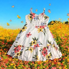 Old Navy Womens Small Cami Fit & Flare Tiered Midi Floral Cottagecore Bloomcore