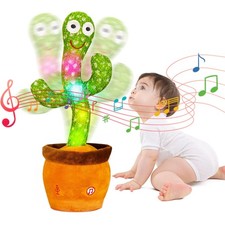 Dancing  Singing Cactus Baby Toy, Repeats What You Say with Adjustable Volum...