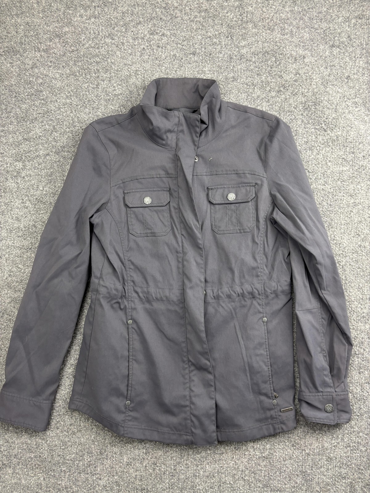 PrAna Jacket Womens Medium Gray Softshell Full Zi… - image 1