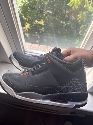Nike Air Jordan 3 Retro ''Fear'' CT8532-080 Size 9.5 Black/Orange