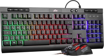 Rii Maus und Tastatur Gaming, Gaming Tastatur mit Maus ist Ergonomisch