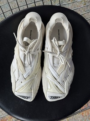 Balenciaga Tyrex White Low Top Sneakers Lace Up Logo Designer