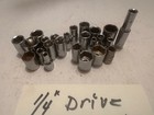 VINTAGE LOT OF 24  USED  - 1/4" DRIVE 6 PT  METRIC & SAE STANDARD SOCKETS — photo 4