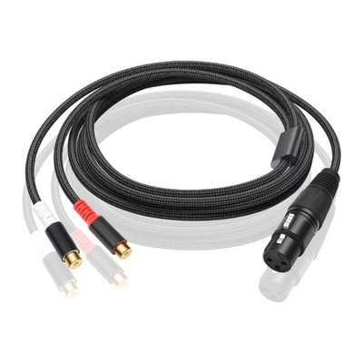 Unbalanced XLR Female to 2RCA Y Splitter Cable XLR Female to 2RCA for Mic