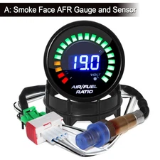 52mm LED Digital Air Fuel Ratio Gauge With Narrowband O2 Oxygen Sensor US Stock
