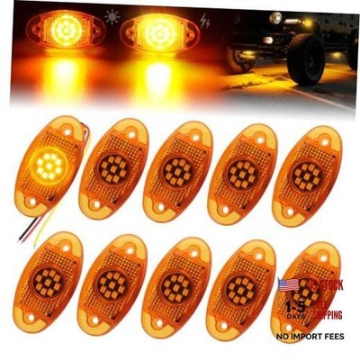 10 Pods Amber Strobe Rock Lights LEDs SMD Chips Super Bright Amber (10 Pcs)