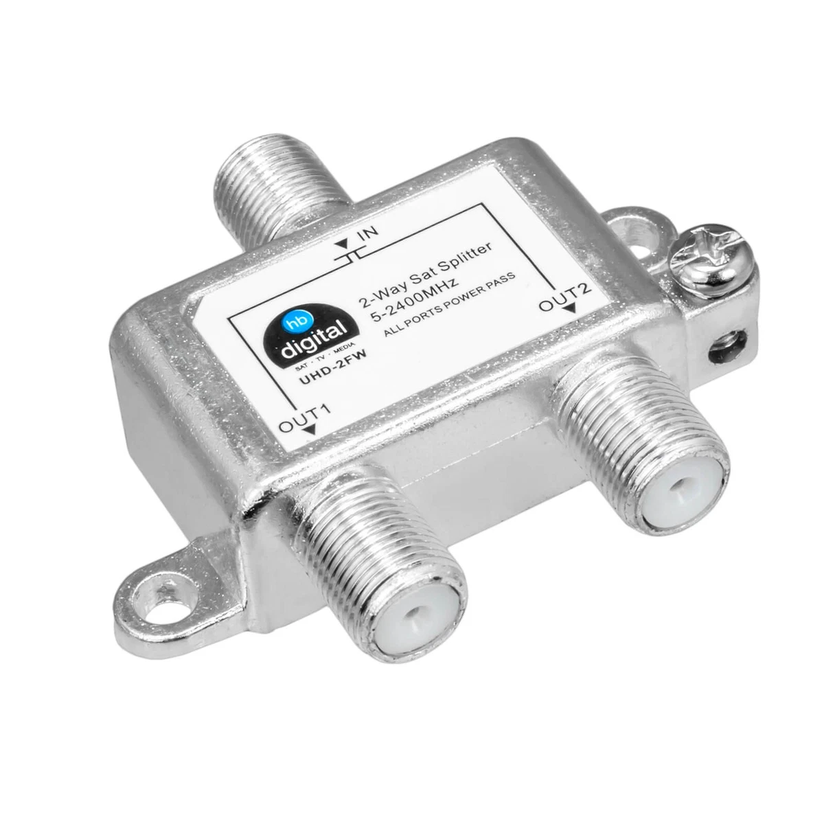 Divisor distribuidor SAT de 2 vías 5-2400 MHz 4 vías HD terminal de tierra DVB-T adecuado